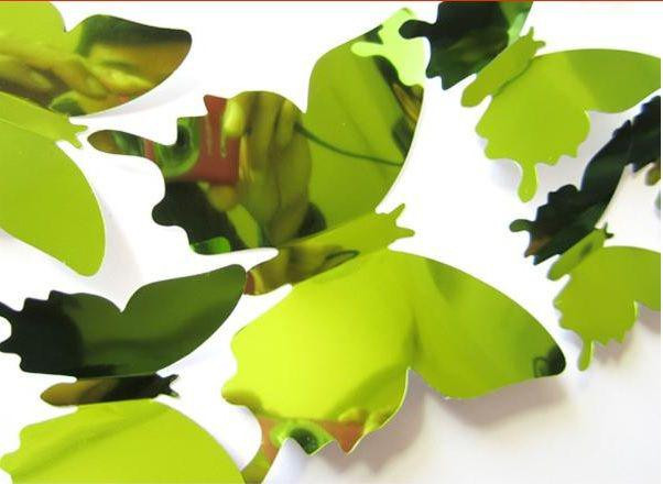 Метелики дзеркальні зеленого кольору - 12шт. Київ - фото 2