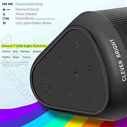 Портативна Bluetooth-колонка Smart Bright 10W, Bluetooth 5.0, LED-підсвітка 7 режимів, TWS Stereo, до 24 годин роботи Київ