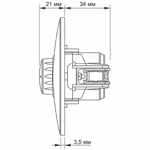 BINERA білий Вимикач диммерний 600W Videx Житомир - фото 7
