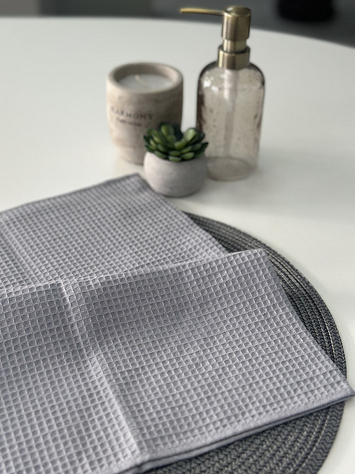 Вафельний рушник Ideal Textile 70х140 см 240 г/м2 (56860827) Сірий Чернівці - фото 7