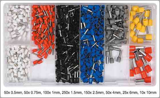 Набір електричних роз'ємів YATO : 8 різних розмірів, 685 шт, в футлярі [5/20] Одеса