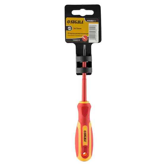 Sigma Отвертка диэлектрическая шлицевая SL3.0×75мм 1000В СrV SIGMA (4008011) Коломыя