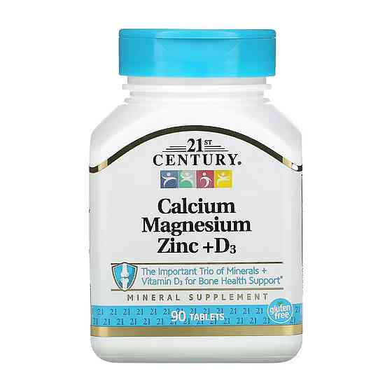Кальцій магній цинк 21st Century Cal Mag Zinc D3  90 табл Київ