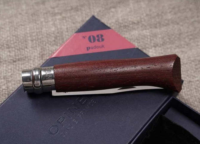 Складаний Ніж з чохлом Opinel "Inox Lux Bubinga box" No.08 (226086) Неіржавка сталь Нововолинськ - фото 7