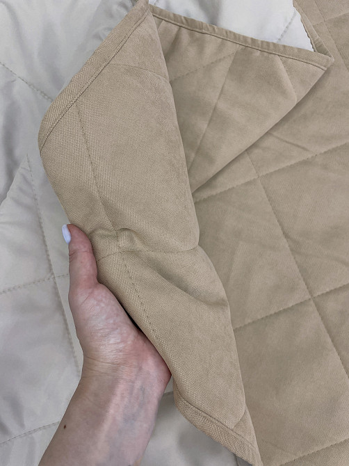 Покрывало стеганое Decorator Sparta Diamond ромб 240х260 см бежевый (85-059) Киев - изображение 8