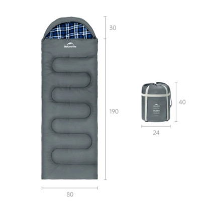 Спальный мешок Naturehike з капюшоном Clear Sky CNK2450WS042, сірий (6927595792049) Винница - изображение 6