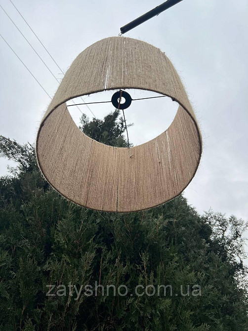 Абажур плетеный круглый кофейный Киев - изображение 3