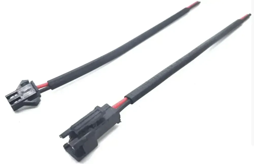 Роз'єми авто 2pin, з кабелем 15см, комплект (штекер+гніздо) Полтава - фото 1