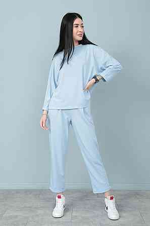 Прогулянковий костюм вільного крою "Lamark" оптом | Розпродаж моделі Блакитний, 42-44 Київ