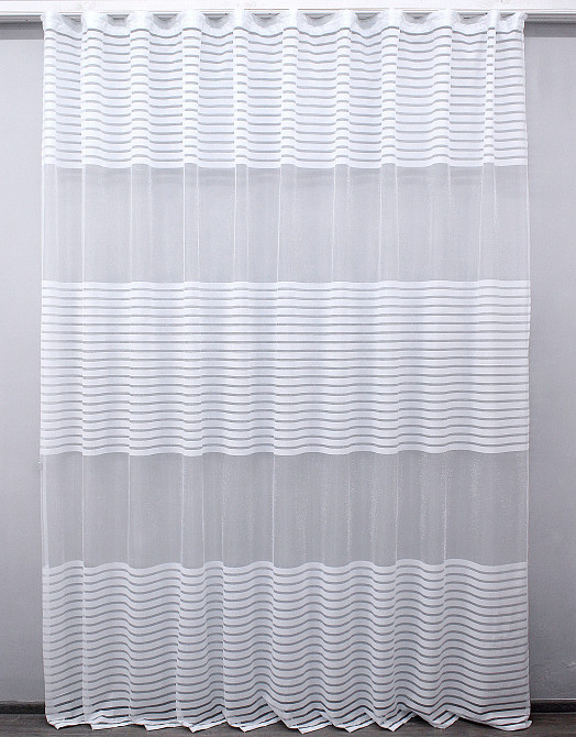 Тюль VR-Textil 1894т Фатин з вишивкою та люрексом Бежевий 300х150 см (40-262) Київ - фото 3