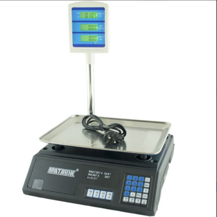 Весы торговые  Точные MATARIX MX-411+ 50кг Класс точности - III для бизнеса и продаж, работа от сети Одесса - изображение 3