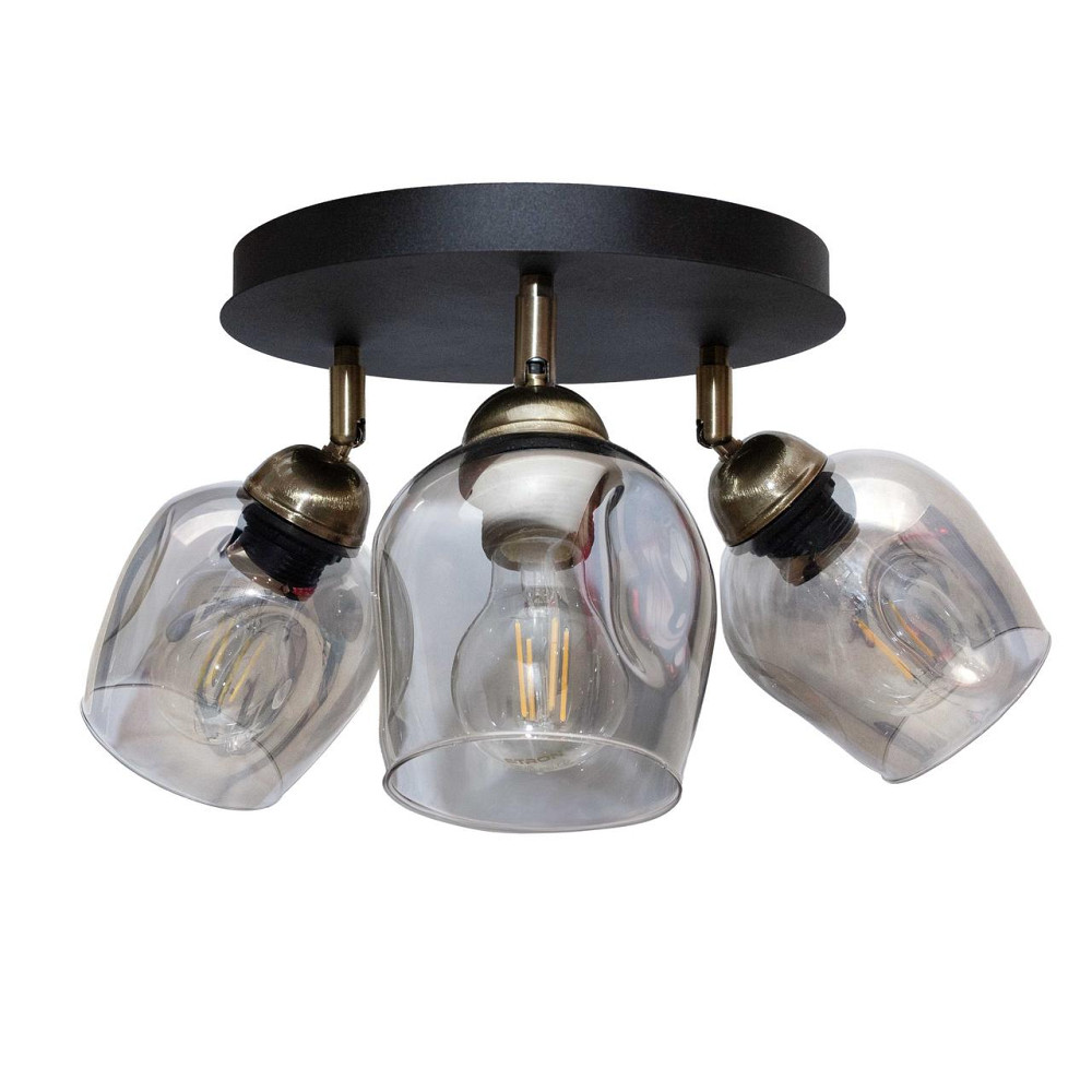 Светильник потолочный MSK Electric Enigma поворотный под три лампы на круглой основе PL 20241-3R BK Одесса - изображение 4