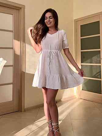 Женское романтическое легкое платье из муслина Белый, 46/48 Одесса