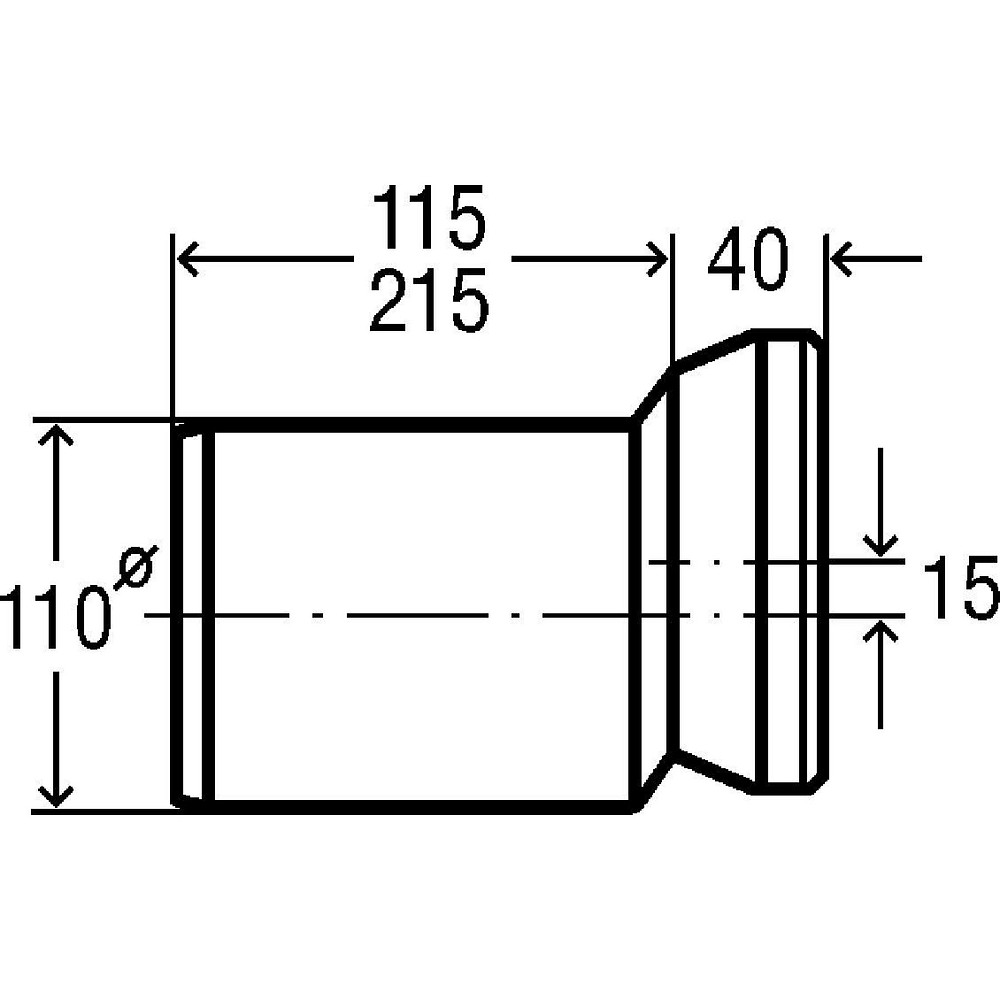 Патрубок для унітазу 155мм ексцентрик пластик Ø110 VIEGA 103231 Тернополь - изображение 2