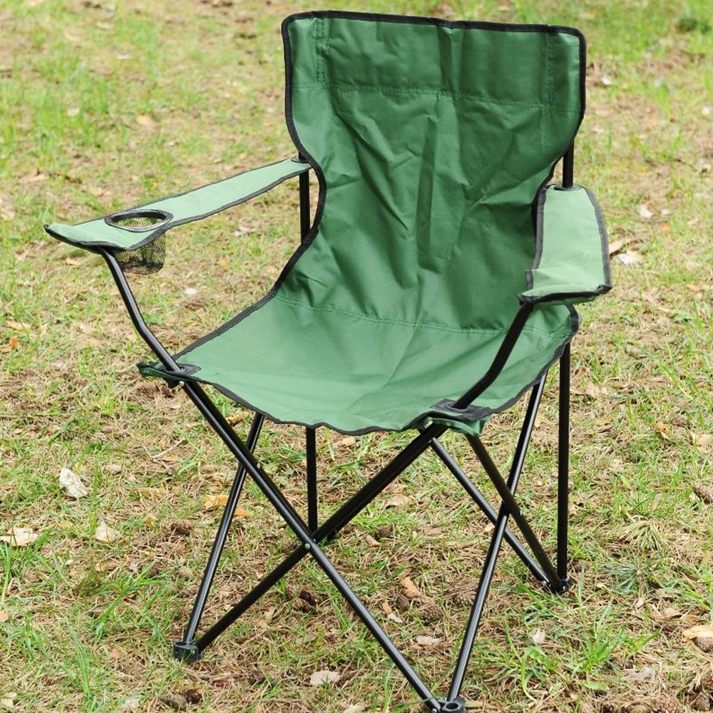 Складное кресло до 100 кг с чехлом, Темно зеленое / Раскладной стул для походов, кемпинга, рыбалки, с системой Паук Киев - изображение 2
