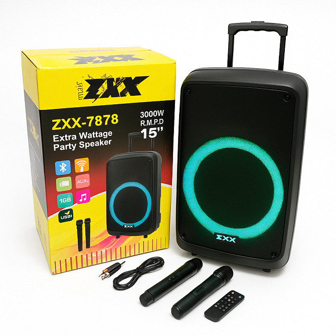 Акустична система для свят ZXX-7878, Bluetooth колонка для гарної музики, Музичну колонку з мікрофоном HS-54 Київ - фото 6