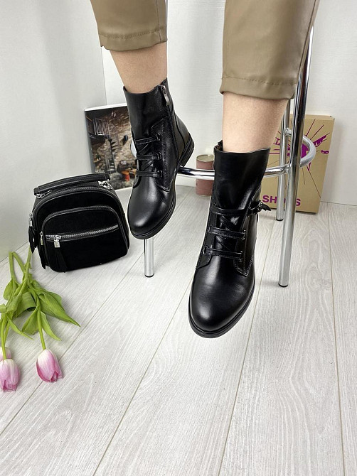 Olli Черевики жіночі OLLI чорні натуральна шкіра весна-осінь 37р. (K-7-9104 3088) Коломыя - изображение 4