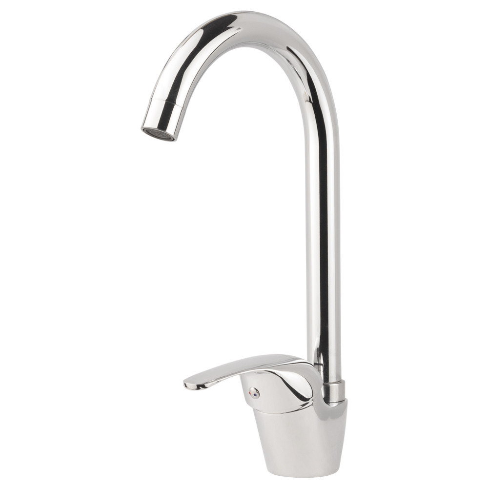 Смеситель s55 Ø40 для кухни излив высокий ухо на гайке AQUATICA (9755100) Киев - изображение 3