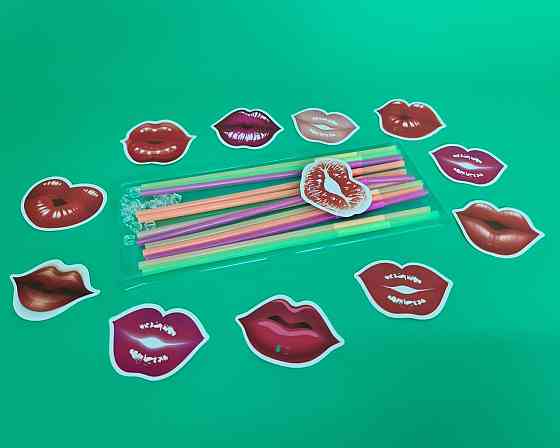 Соломка-трубочка "Губи" d6-260мм люминесц (12)*500 (1 шт) Харків