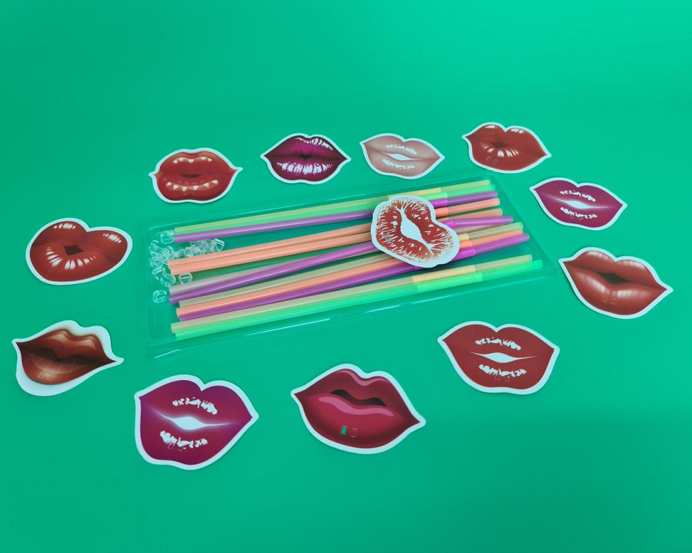 Соломка-трубочка "Губи" d6-260мм люминесц (12)*500 (1 шт) Харків - фото 1