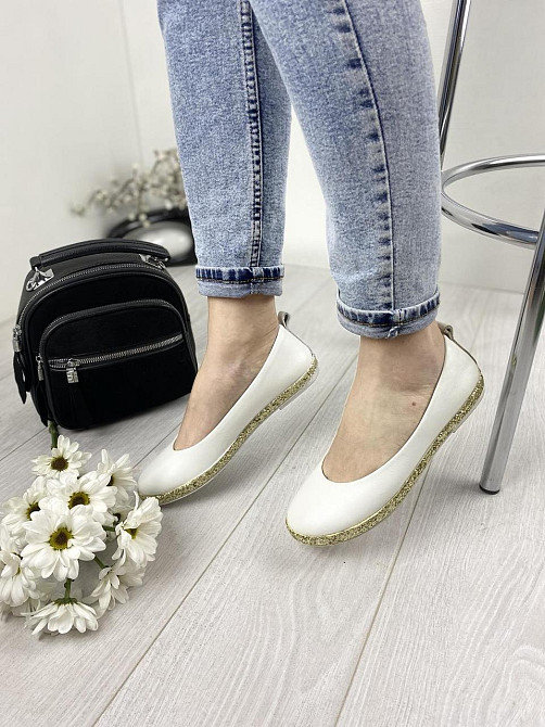 Ditas Балетки жіночі DITAS AST білі (весна-осінь, шкіра натуральна) (3347) лише 37р. Коломия - фото 5