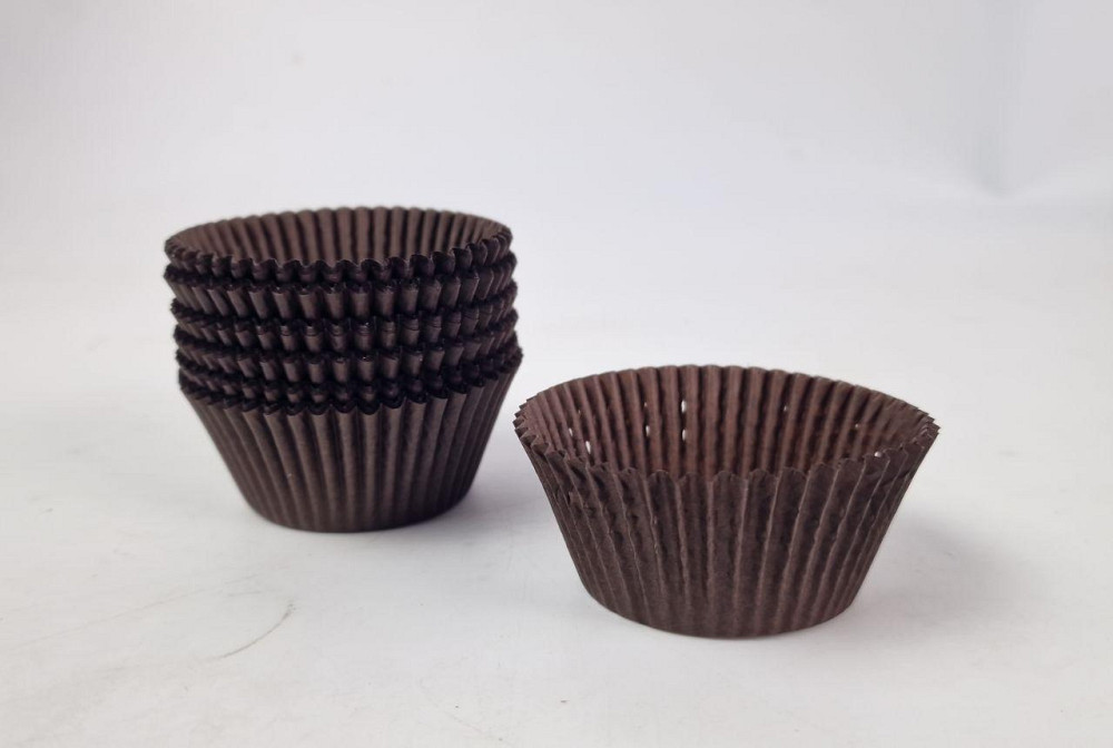 Тартолітка для кексів 125А кругла коричнева D55 H35 (100 шт.) (1 уп.) Харків - фото 3