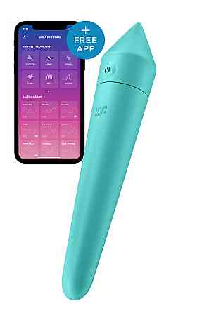 Мощная вибропуля с функцией управления с смартфона Satisfyer Ultra Power Bullet 8, бирюзовый Sex Aura Киев