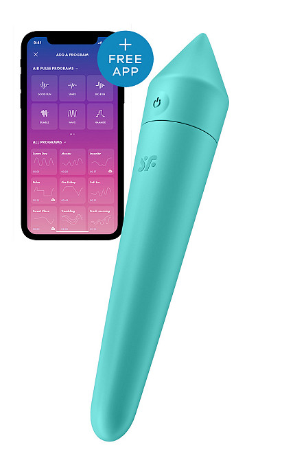 Мощная вибропуля с функцией управления с смартфона Satisfyer Ultra Power Bullet 8, бирюзовый Sex Aura Киев - изображение 1