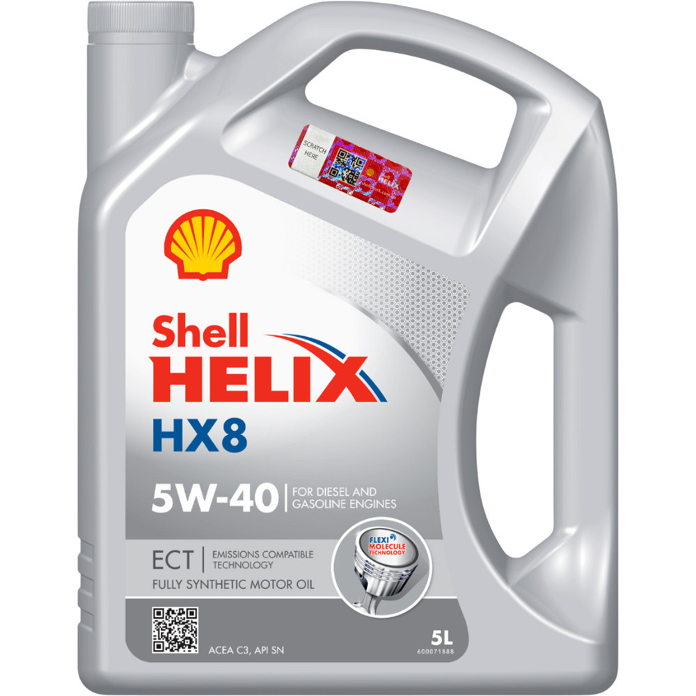 Shell Helix HX8 ECT 5W-40, 5 л (2025) — Преміум синтетична моторна олива для бензинових та дизельних двигунів з DPF та турбонаддув Ковель - фото 1