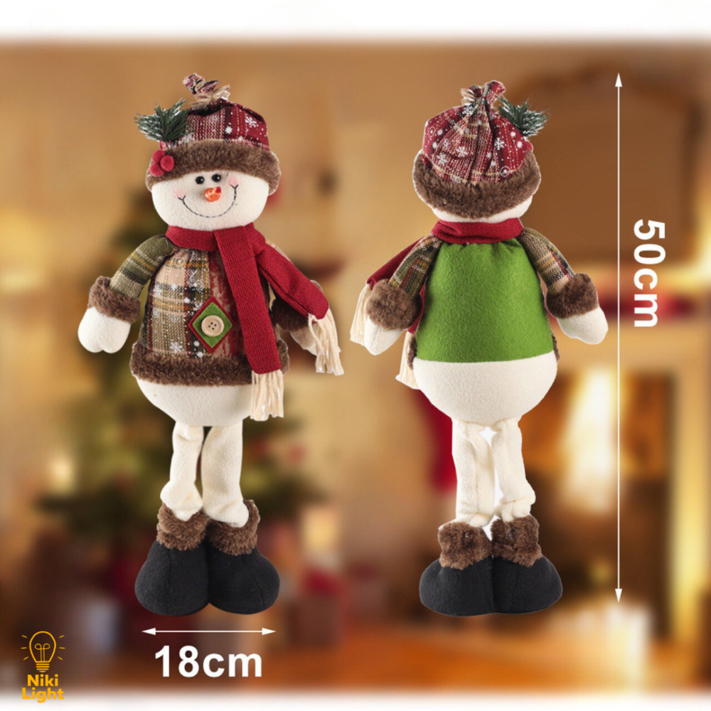 Новорічна Фігурка під Ялинку Сніговик 50см новорічна мяка іграшка сніговик під ялинку Київ - фото 5