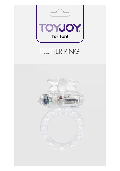Ерекційне кільце з вібрацією Flutter Ring Vibrating Transparant Sex Aura Київ - фото 2