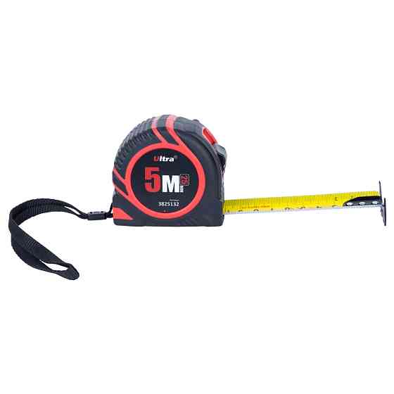 Ultra Рулетка обрезиненная с нейлоновым покрытием полотна 5м×25мм ULTRA (3825132) Київ