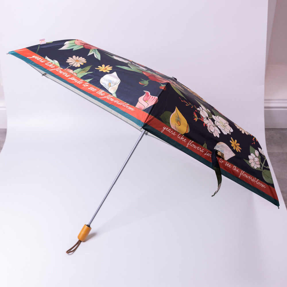 Yiwu Парасолька механічна елегантна з принтом міцна надійна з поліестеру діаметр 99 см Чорний H Коломия - фото 5