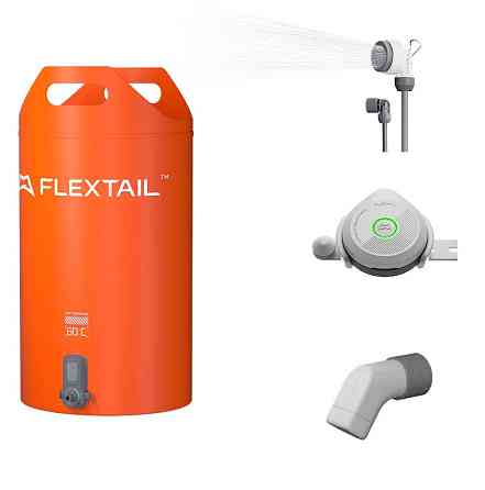 Душ із ємністю для води та насосом Flextail Tiny Shower Bucket 20 л Жовтогарячий Вінниця