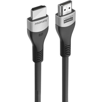 Кабель мультимедийный HDMI to HDMI 5.0m v2.1 grey Promate (primelink8k-500.grey) Винница - изображение 1