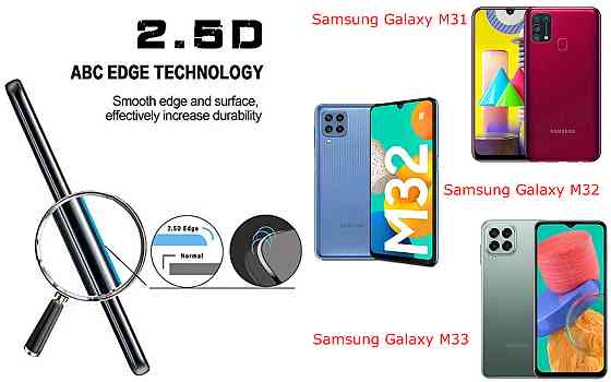 Захисне скло ArmorGlass для Samsung Galaxy M31, Galaxy M32, Galaxy M33 – стійке до подряпин та ударів Київ