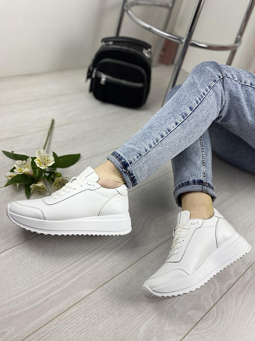 EMELI Кросівки жіночі EMELI 915/5 білі (весна-осінь, шкіра натуральна) (2708) Коломия - фото 9