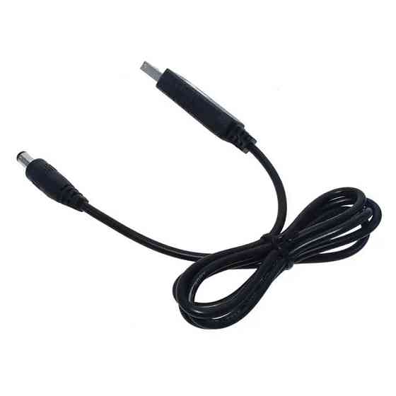 USB-кабель Fonken перетворювач (підвищувальна напруга) USB 5V to DC 12 V (Чорний) Николаев