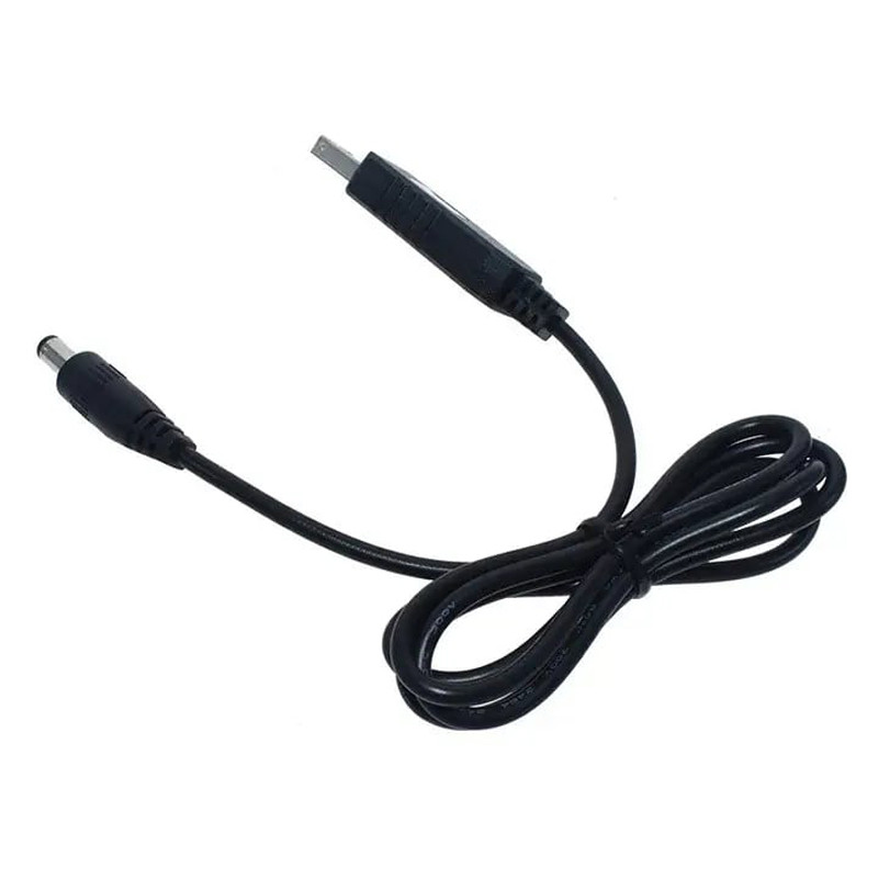 USB-кабель Fonken перетворювач (підвищувальна напруга) USB 5V to DC 12 V (Чорний) Николаев - изображение 2