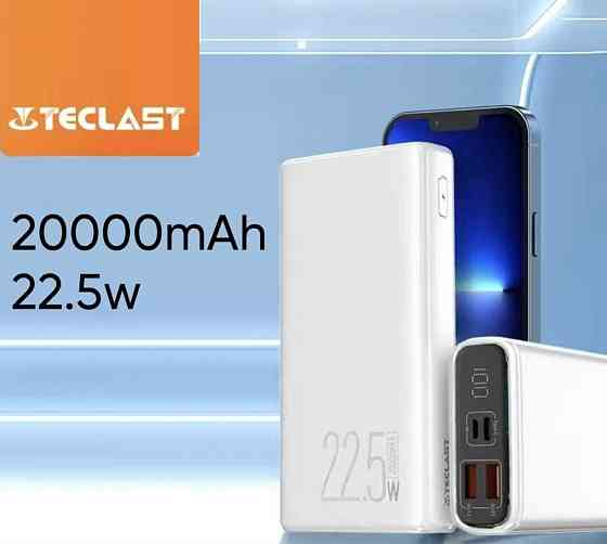 Павербанк TECLAST 20000 mAh 10000 mAh белый аккумулятор. Киев
