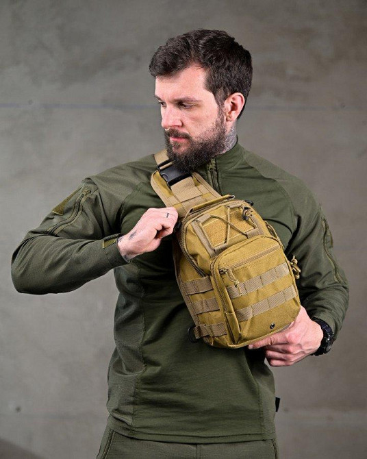 Тактична сумка нагрудна triada кайот Одеса - фото 1