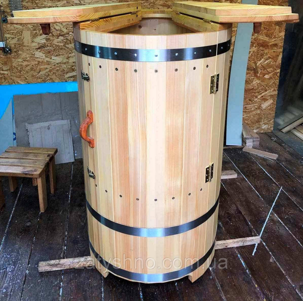 Фитобочка  деревянная круглая натуральная ( 90 см) Киев - изображение 2