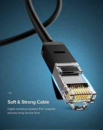 Кабель UGREEN NW102 Cat 6 U / UTP Lan Cable 1m (Black)(UGR-20159) Одеса