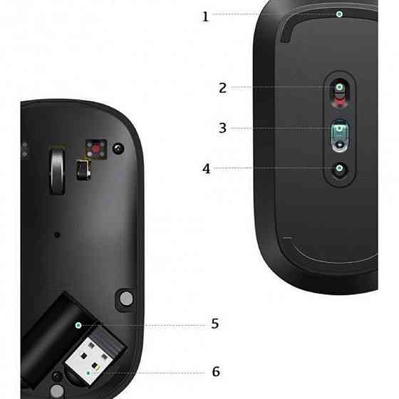 Миша UGREEN MU001 Portable Wireless Mouse  (Black) (UGR-90372) Киев