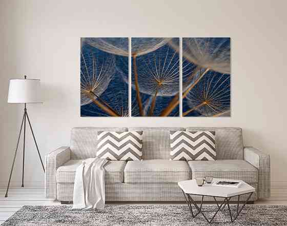 Модульна картина у вітальню/ спальню  Кульбаба  ART-302_3A Київ