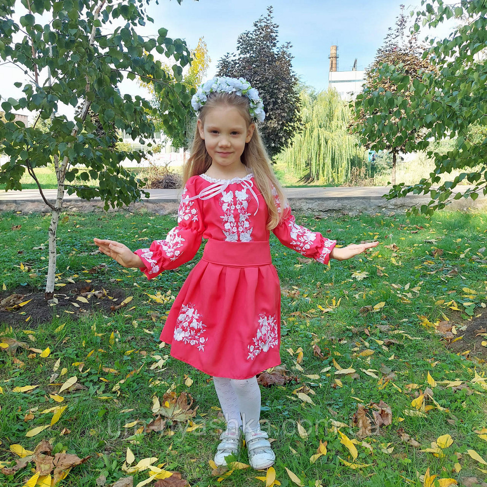 Рожеве вишите плаття Квіткова поляна Кривий Ріг - фото 4