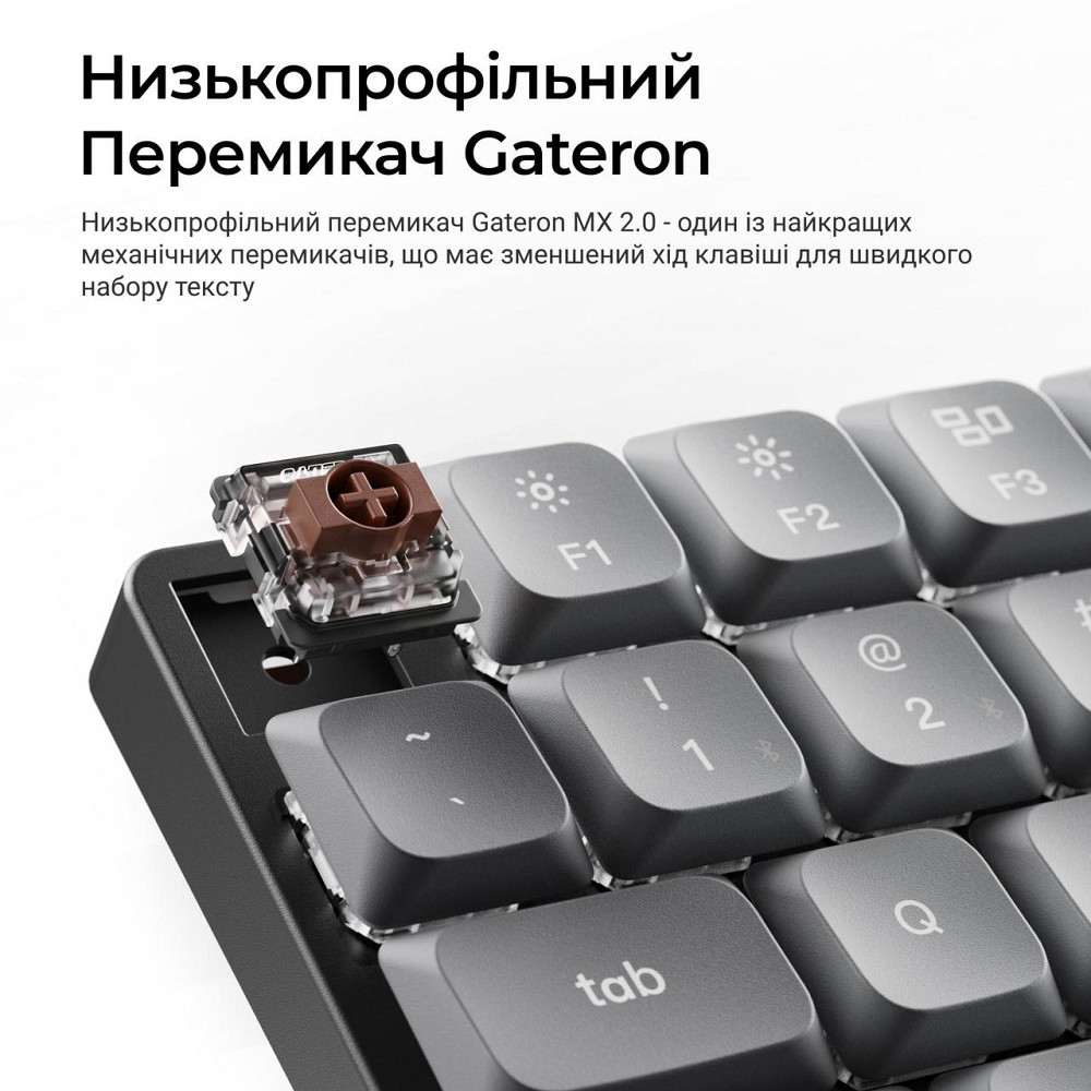 Клавіатура бездротова Keychron K3 Max, Gateron MX 2.0 Brown, Hot-Swap, RGB UA Black (K3M-H3-UA) ( 22724 ) Харьков - изображение 14