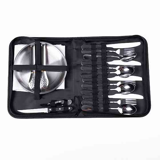 Lugi Набір посуду для пікніка на 4 особи 24 предмети Сріблястий HP-21-1 Коломия