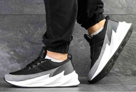 Кроссовки Adidas $harks Мужские Адидас Чёрные Акулы (размеры: 41,42,43,44,45) Видео Обзор Днепр