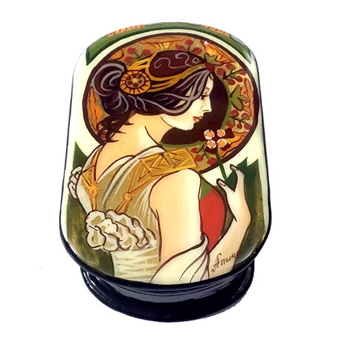 Дерев'яна скринька мініатюра з розписом Київ - фото 1